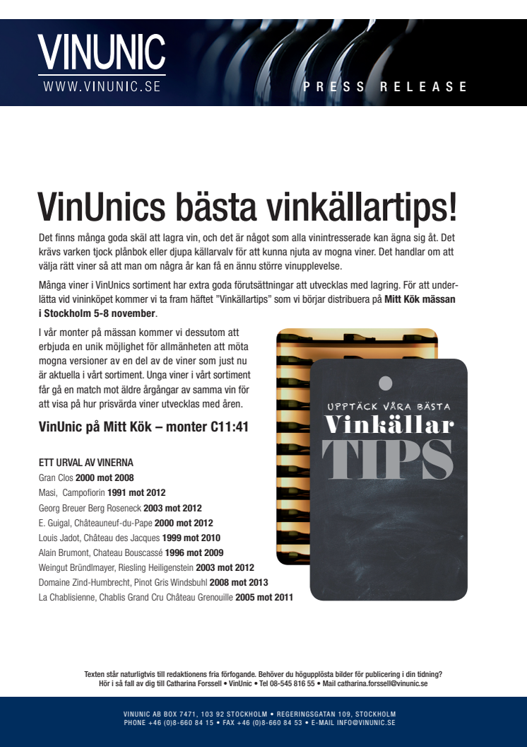 VinUnics bästa vinkällartips!