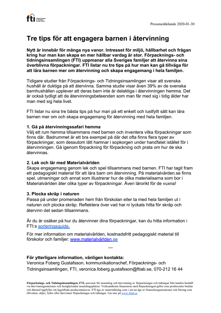 Tre tips för att engagera barnen i återvinning  