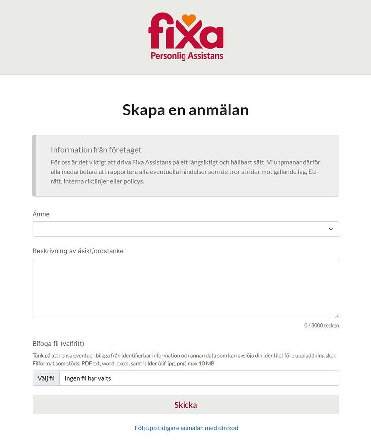 Rapporteringskanal