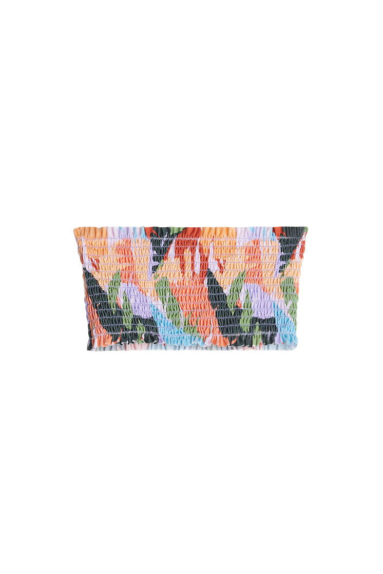Caroline bikini bandeau - foliage coral 
