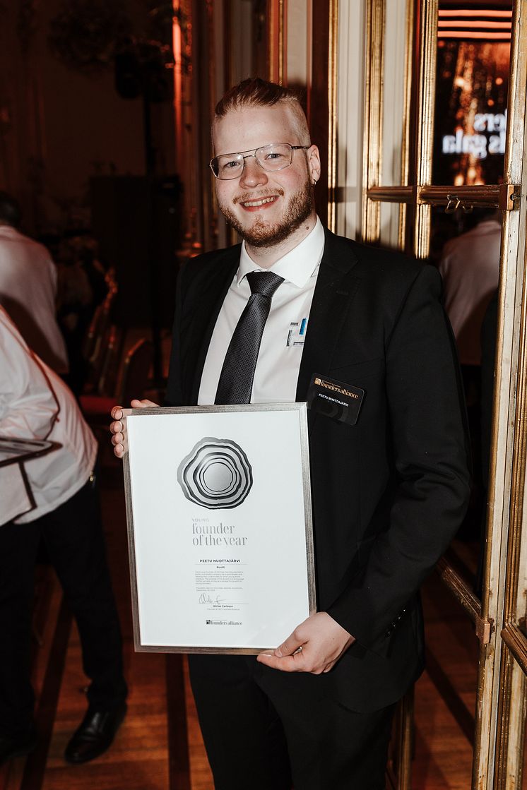 Founders Alliance Peetu Nuottajärvi Wins Silver Young Founder of the Year