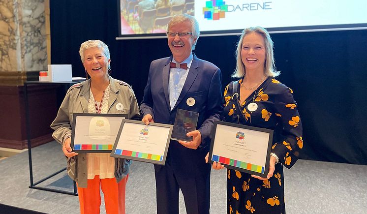 Anne Girault, Reinhard Six och Lina Gellermark på The Roger Léron Award
