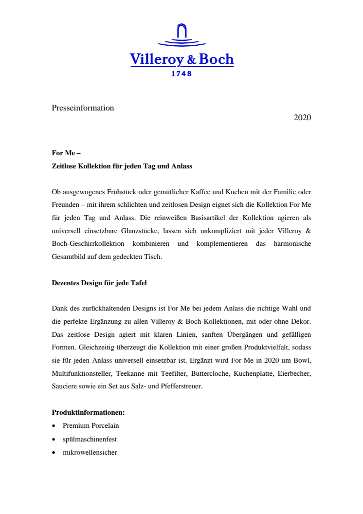 For Me – Zeitlose Kollektion für jeden Tag und Anlass