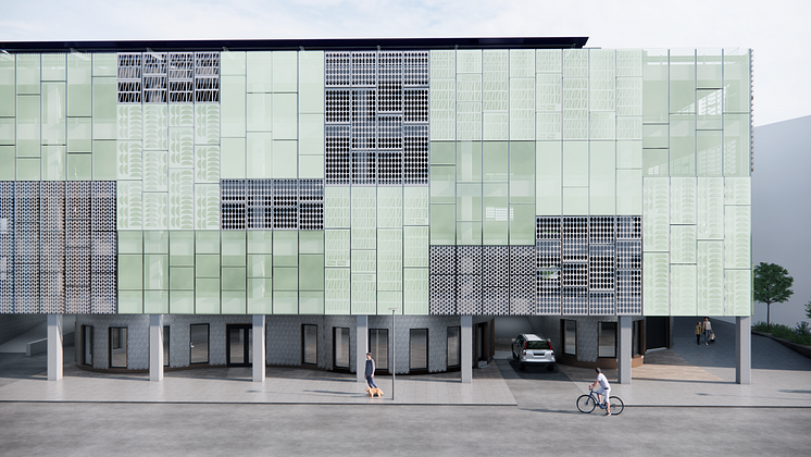 Arkitektritning P-huset Hyllieäng
