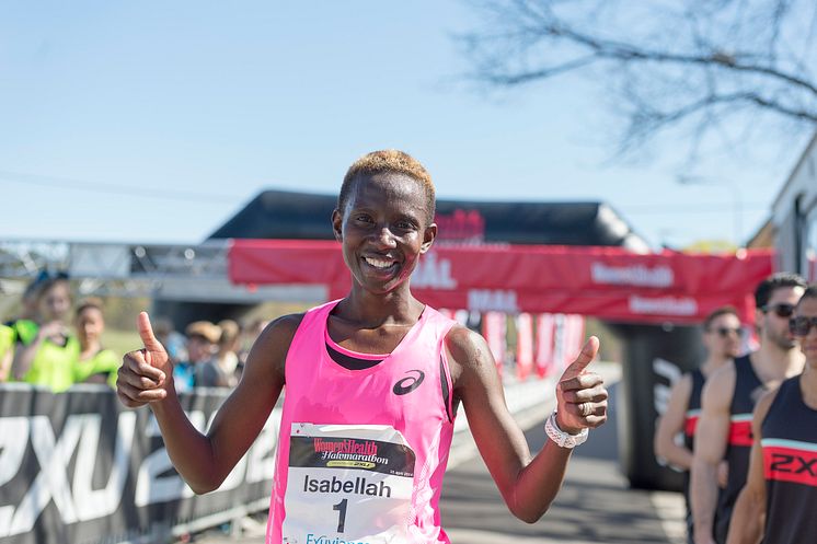 Isabellah Andersson vann Women's Health Halvmarathon 2014. Foto: Magnus Östh