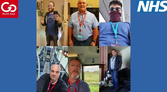 Go North East celebrates NHS birthday by wearing blue and clapping at regional landmarks