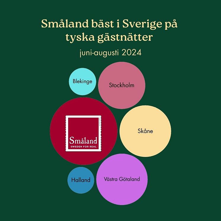 Tyska gästnätter sommar 2024 jämför län.