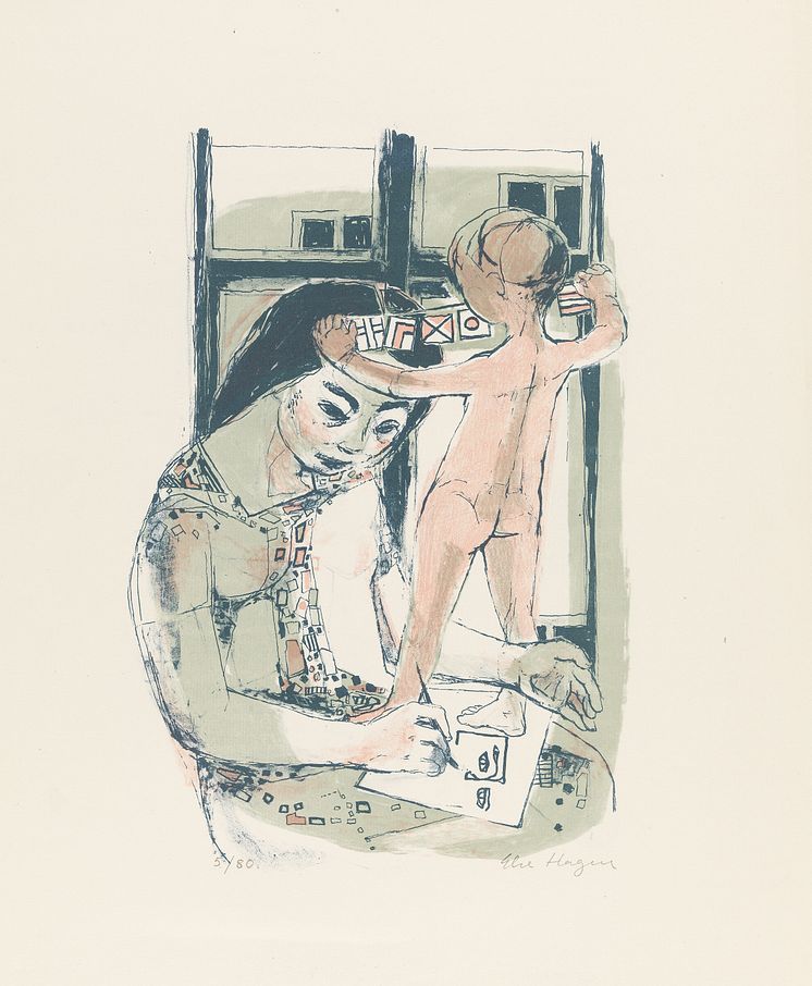 Else Hagen, Mor og barn, 1949