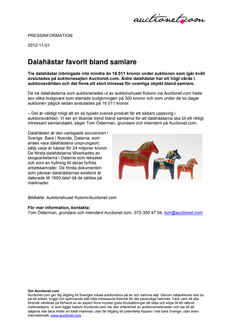 Dalahästar favorit bland samlare
