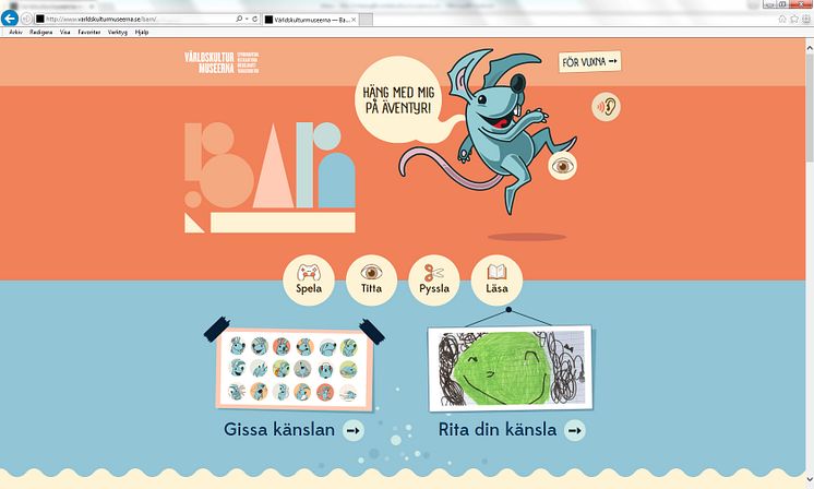Världskulturmuseernas nya webbplats för barn och unga