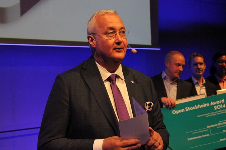Sten Nordin vid prsiutdelningen Open Awards 27 maj 2014