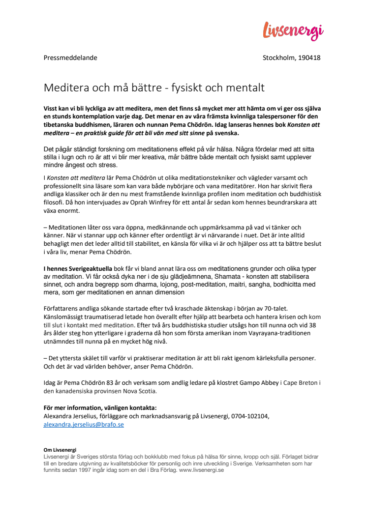 Meditera och må bättre - fysiskt och mentalt 