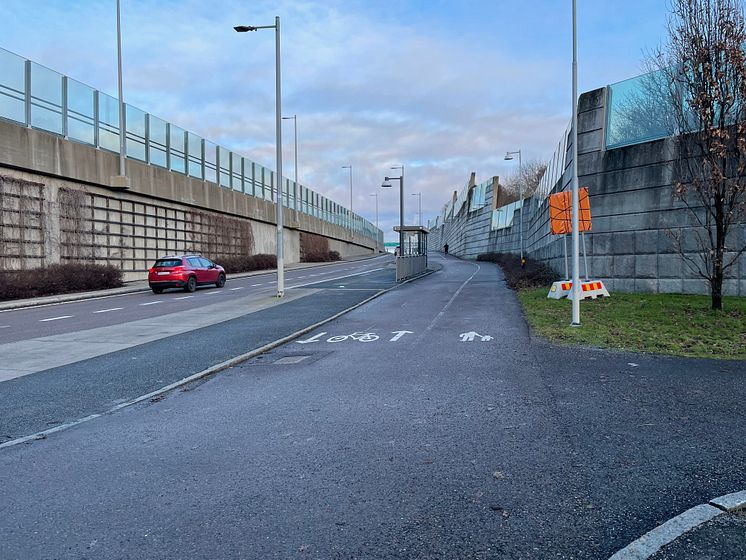 Påfart från Ånäsmotet till E20 mot Stockholm stängs