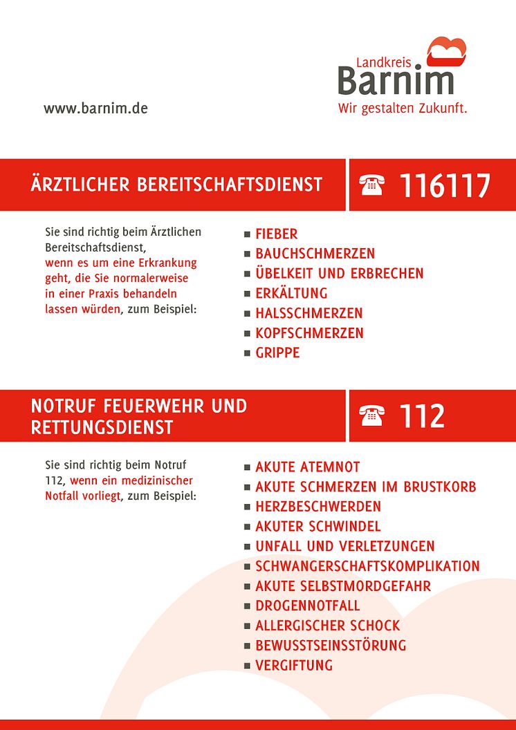 Plakat Notruf