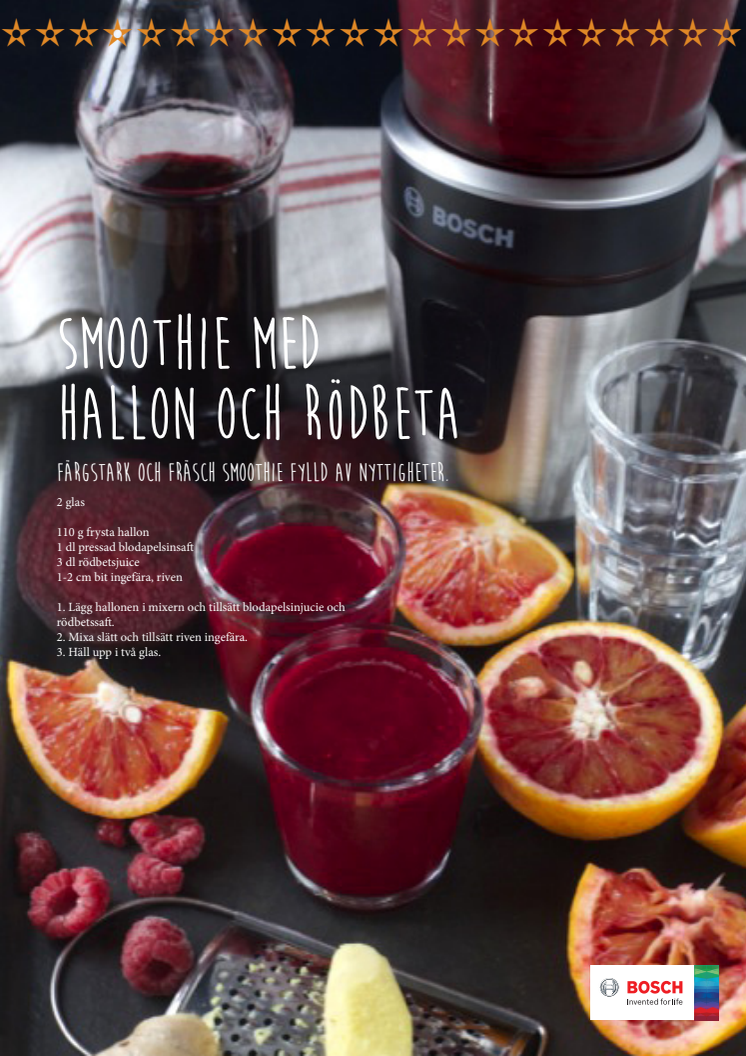 Smoothie med hallon och rödbeta