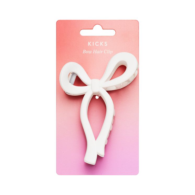 Kicks Beauty Bow Hair Clip White