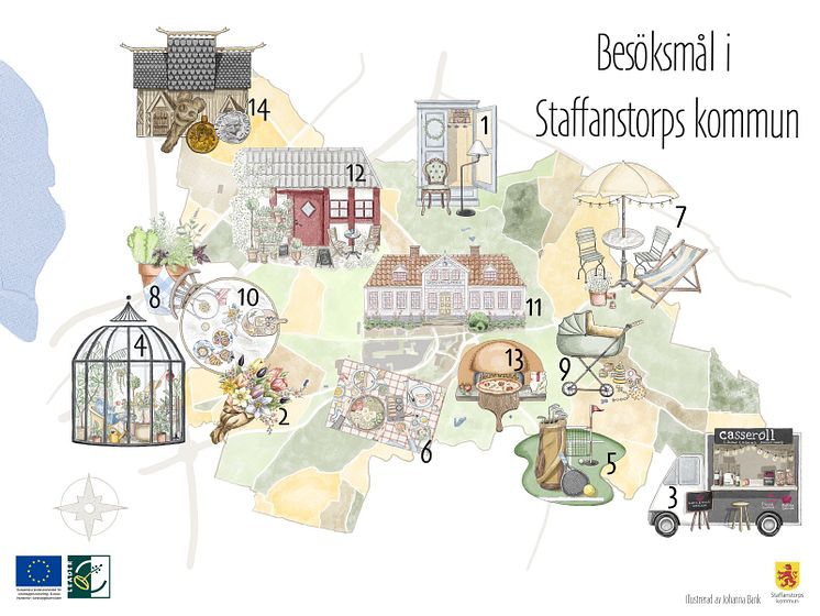 Karta Besöksmål Staffanstorps kommun