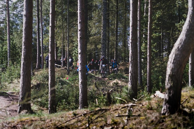 XTERRA Duathlon Rebild 2018 - MTB, tilskuere i skov