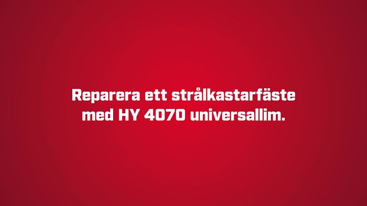 Reparera ett strålkastarfäste med LOCTITE HY 4070 universallim.