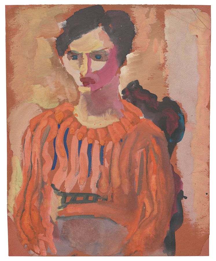 Mark Rothko, Untitled (seated woman in striped blouse), 1933/1934, National Gallery of Art, Washington, Gift of The Mark Rothko Foundation, Inc., 1986.56.472 © 2023 Kate Rothko Prizel & Christopher Rothko / BONO