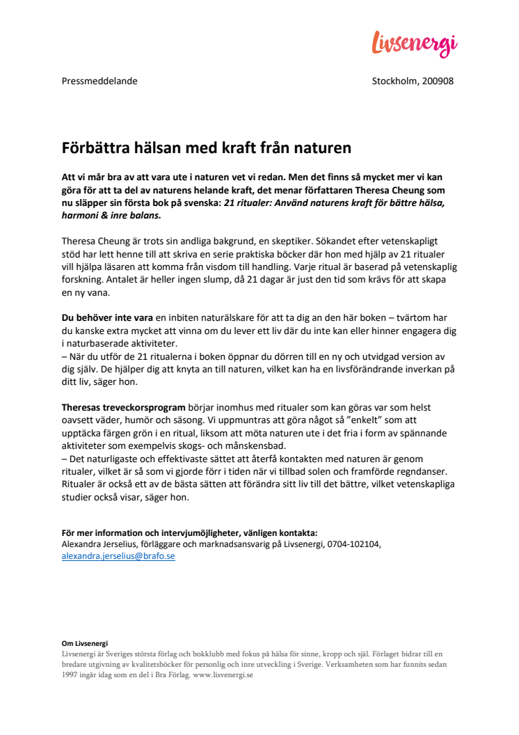 Förbättra hälsan med kraft från naturen