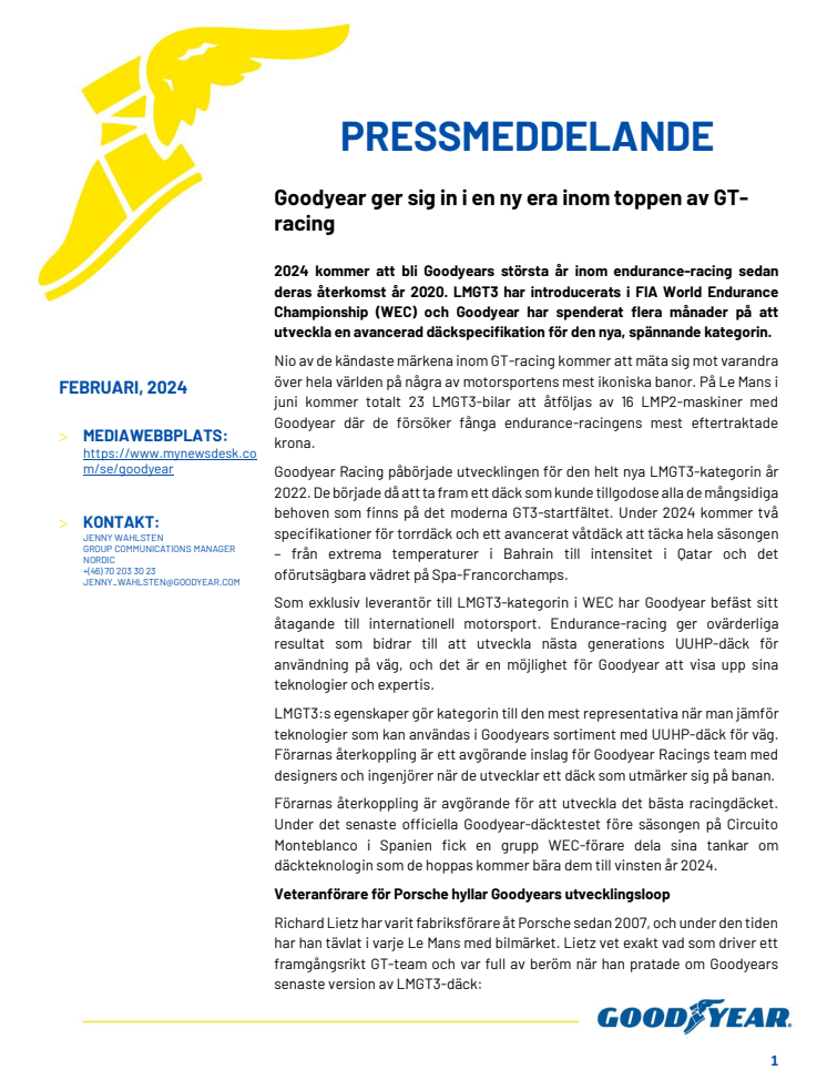 Goodyear ger sig in i en ny era inom toppen av GT-racing.pdf