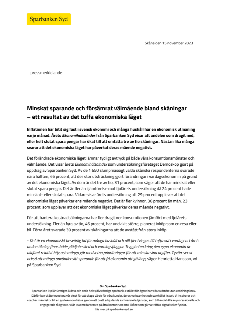 Pressmeddelande EkonomihälsaDagen&Index Sparbanken Syd_november 2023.pdf