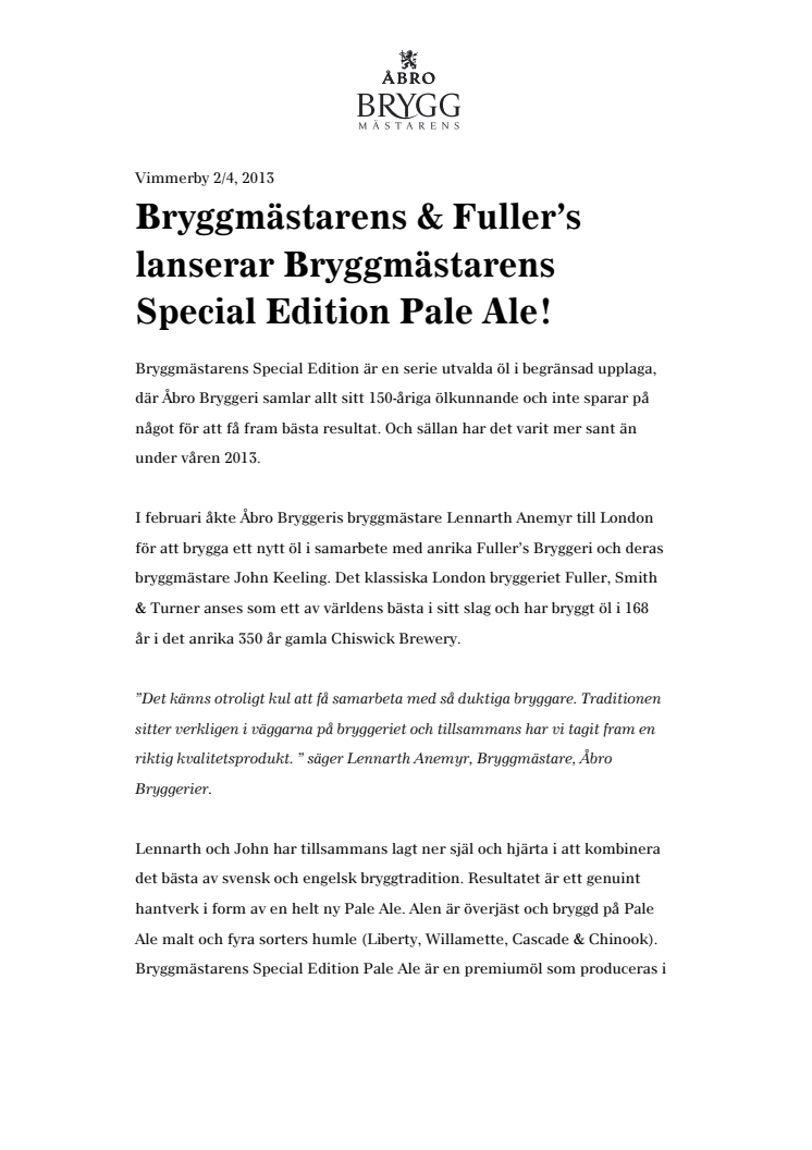 Bryggmästarens & Fuller’s