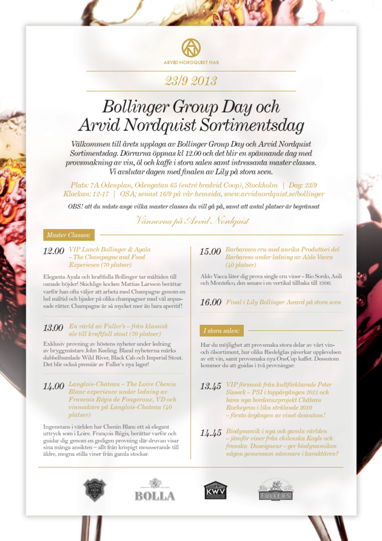 Bollinger Group Day & Arvid Nordquist Sortimentsdag