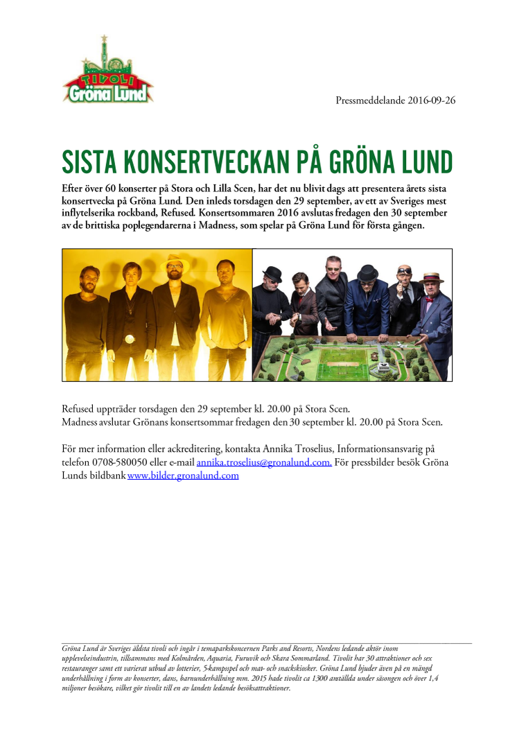 Sista konsertveckan på Grönan