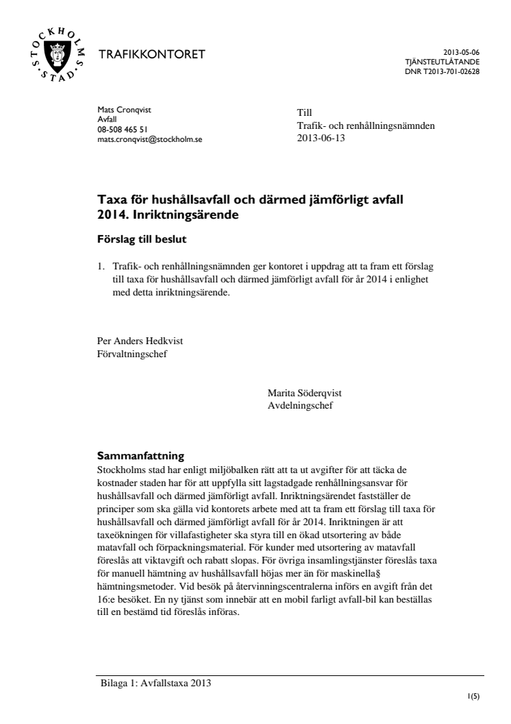 Ulla Hamilton (M): Vi vill göra det gratis att lämna matavfall