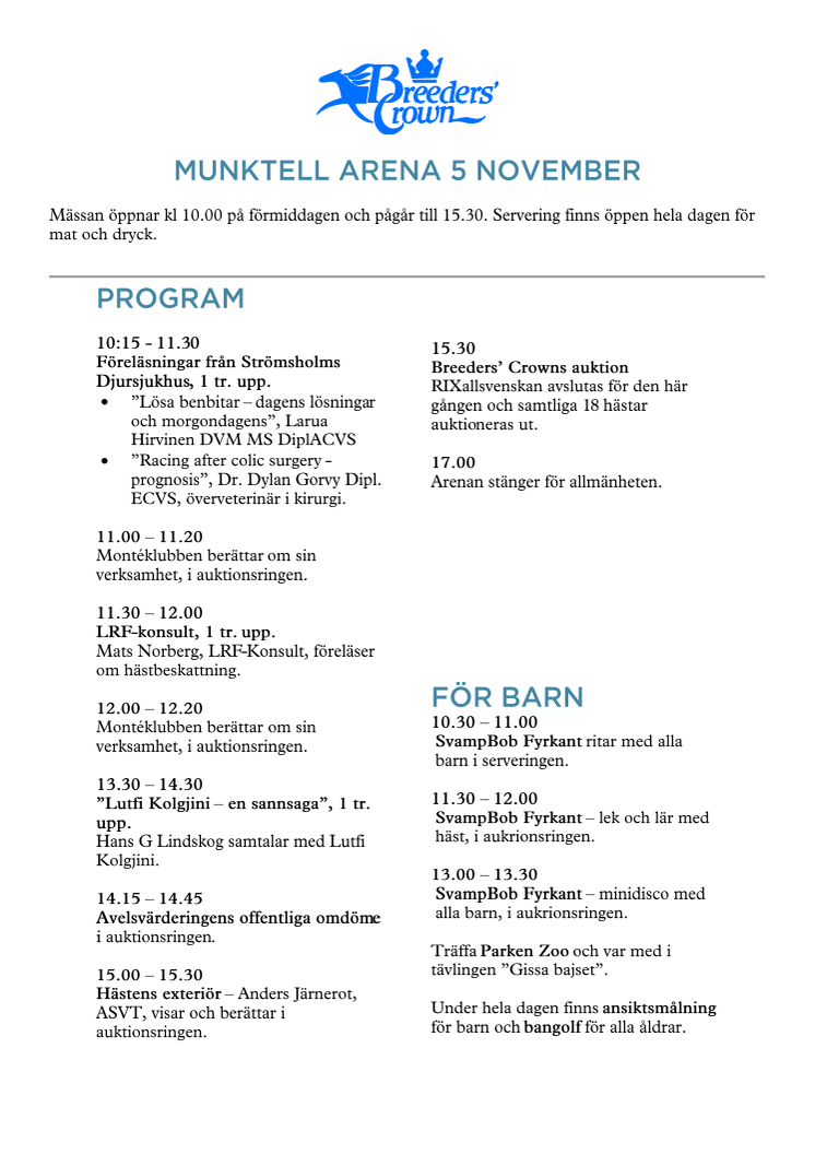 Program mässa 2010