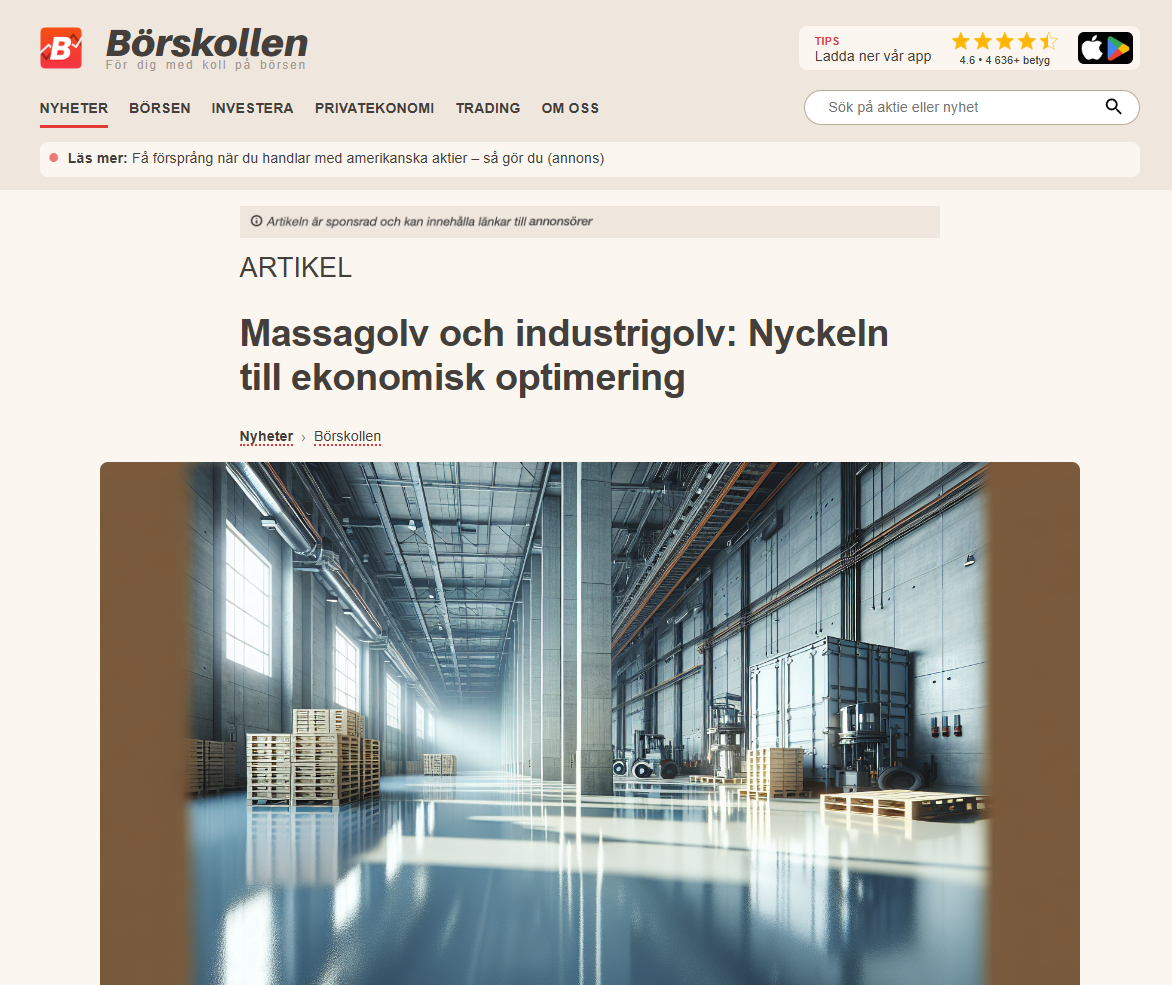 Massagolvo ch industrigolv.