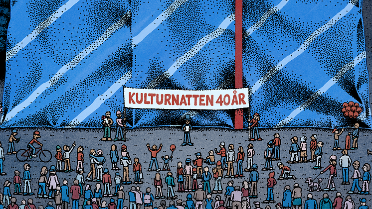 Detalj från affischen för Kulturnatten 40 år. 
