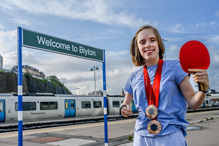 Brighton station has been renamed to honour Bly Twomey, who won two bronze medals at the 2024 Paralympic Games, alongside Fliss Pickard