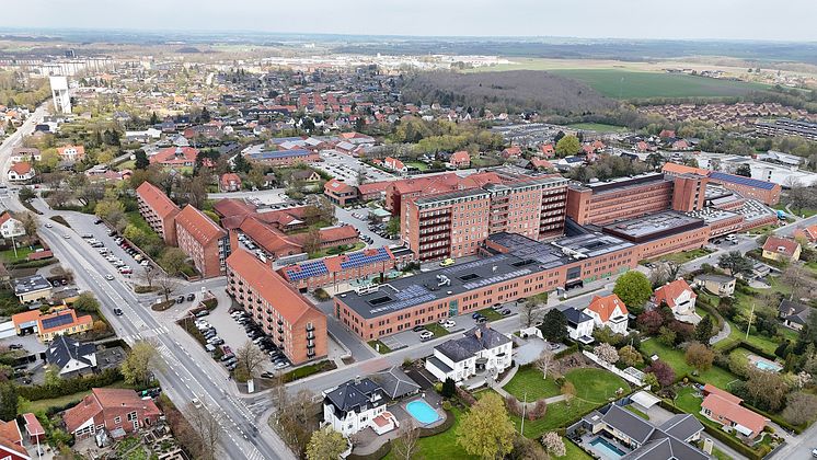 Luftfoto Regionshospitalet Randers