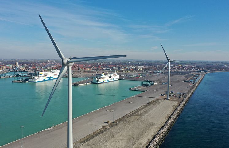 Vindkraftverken i Trelleborgs Hamn
