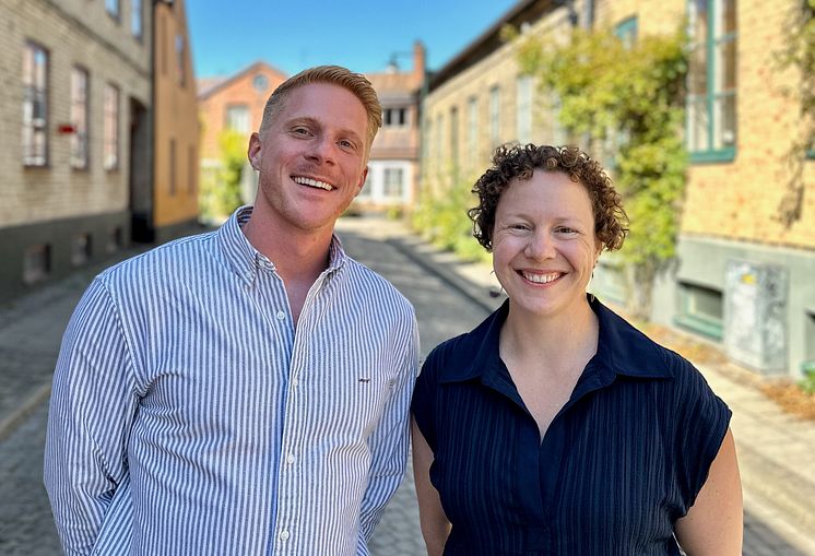 Travalytics CTO Michal Stypa och VD Anna Clark.
