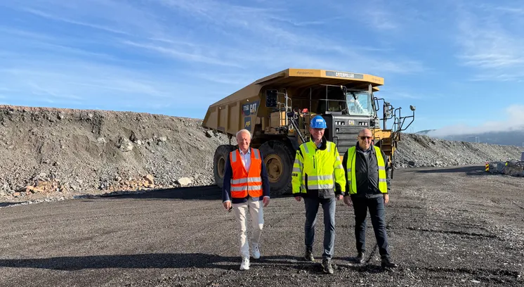 F.v.: Anders Edbo, Arne Fosen og Torgeir Finnerud ved oppstart av prosjektet 31. august 2026.