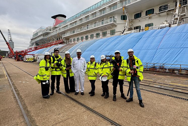 Balmoral's Dry Dock - filming with Nick Knowles.jpg