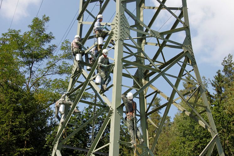 Instandhaltung von Hochspannungsmasten