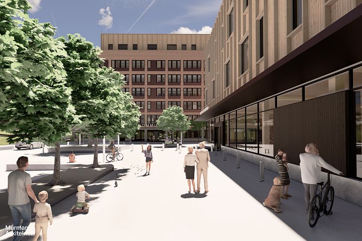 Visiosnbild nytt kommunhus och huvudbibliotek 1