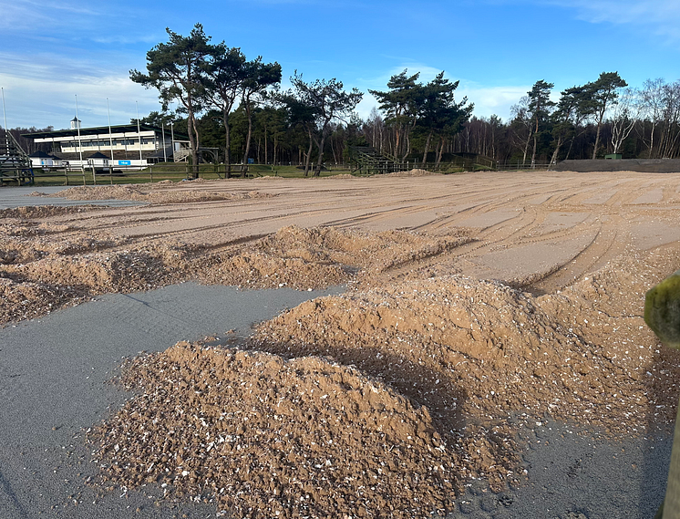 Framridning fibersand