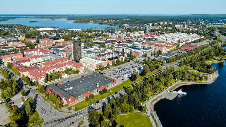 Drönarbild centrala Piteå