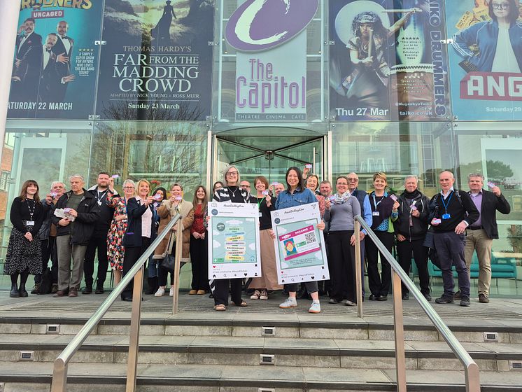 GTR colleagues and guests celebrate the launch of the new podcast series and film