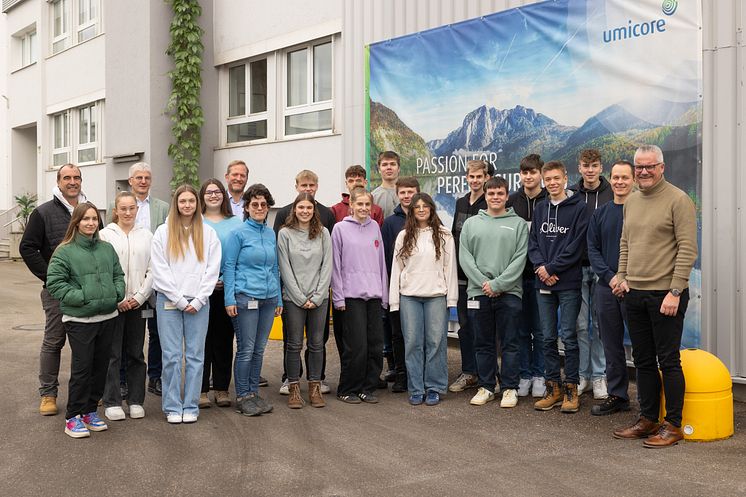Fanziskus Gymnasium visits Umicore Electroplating 2025