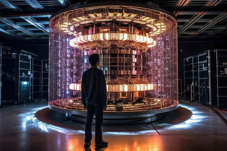 Futuristischer Blick auf Quantencomputer