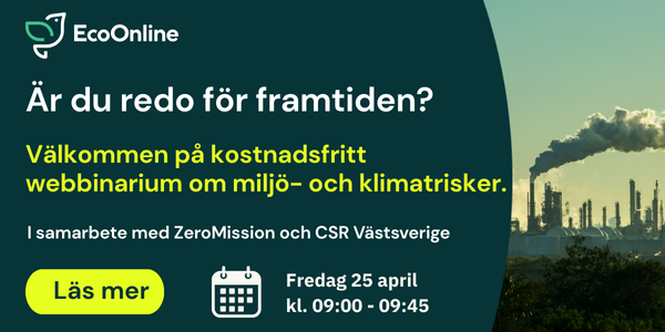SE EcoOnline Webbinarium om miljörisker