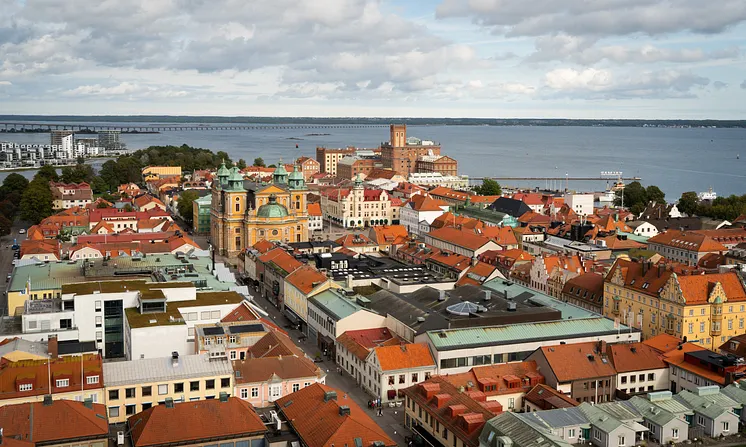 Byggnader i Kalmars stadskärna.
