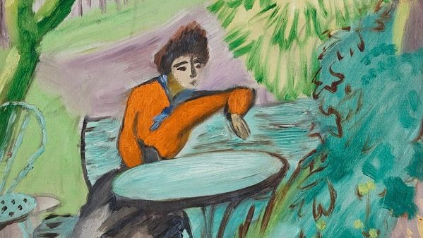 Kvinna i sydländskt landskap av Sigrid Hjertén_header